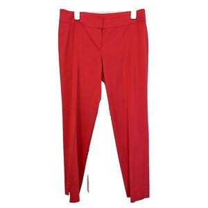 Ann Taylor Size 8 Fuchsia Pink Satin Ankle Pants Festive Colorful Smart Spring